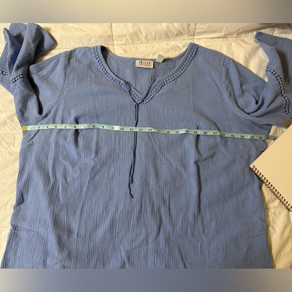 Women's Crepe Blouse - 3/4 inch bell sleeves - Size 2X | Denim&Co - Picture 10 of 12